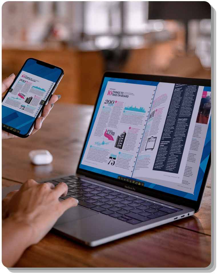 PDF Flip scalable flipbook and dashboard on desktop, tablet, and mobile